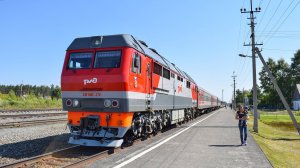 Тепловоз ТЭП70БС-270. Покатушки на ребрихинском поезде.