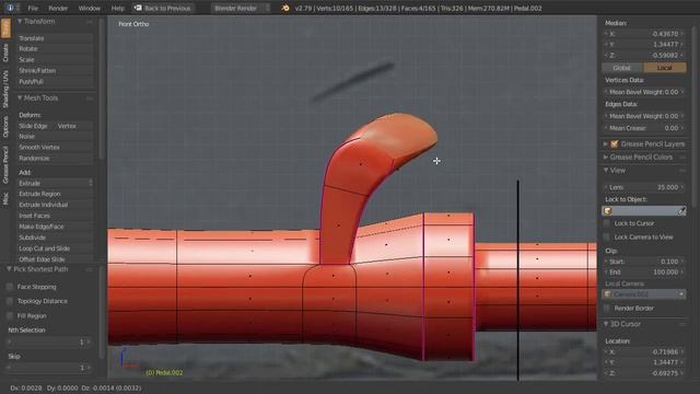 Modeling A Bicycle With Blender - Copying A Reference Bicyle Pedal смотреть онлайн