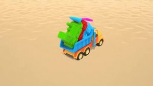 Маша Капуки Кануки и машинки на пляже — Обучающее видео с машинками  ВЕСЕЛАЯ ШКОЛА