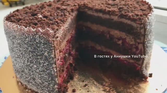 Шоколадный торт с ягодами — украшение стола! 🍫🎂 смотреть онлайн