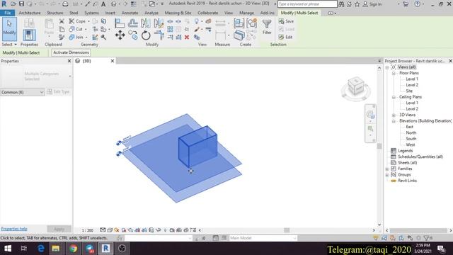 REVIT ARXITEKTURA. 8-DARS. OBYEKTNI TANLASH. смотреть онлайн