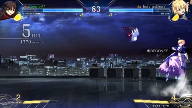 MELTY BLOOD: TYPE LUMINA Online - Miyako Vs. Saber Ft2 смотреть онлайн