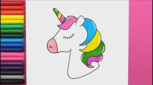 Как нарисовать ЕДИНОРОГА поэтапно Легкие рисунки для детей Яркие цвета ❤
