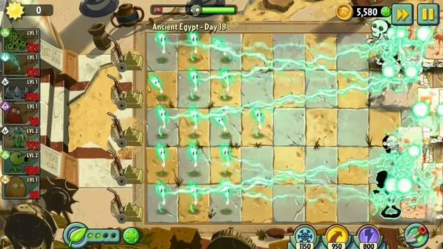 Plants vs Zombies 2 *Ancient Egypt - Day 18* Lightning Reed смотреть онлайн