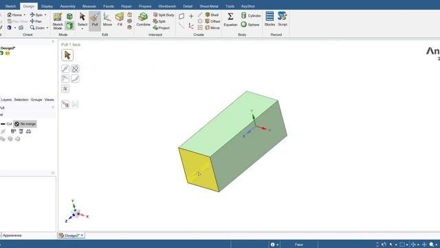 No merge option for pull tool in SpaceClaim смотреть онлайн