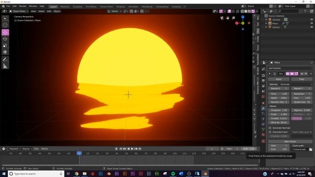 Blender - 80's Style Sunset Animation loop in Eevee (Blender 2.8) смотреть онлайн