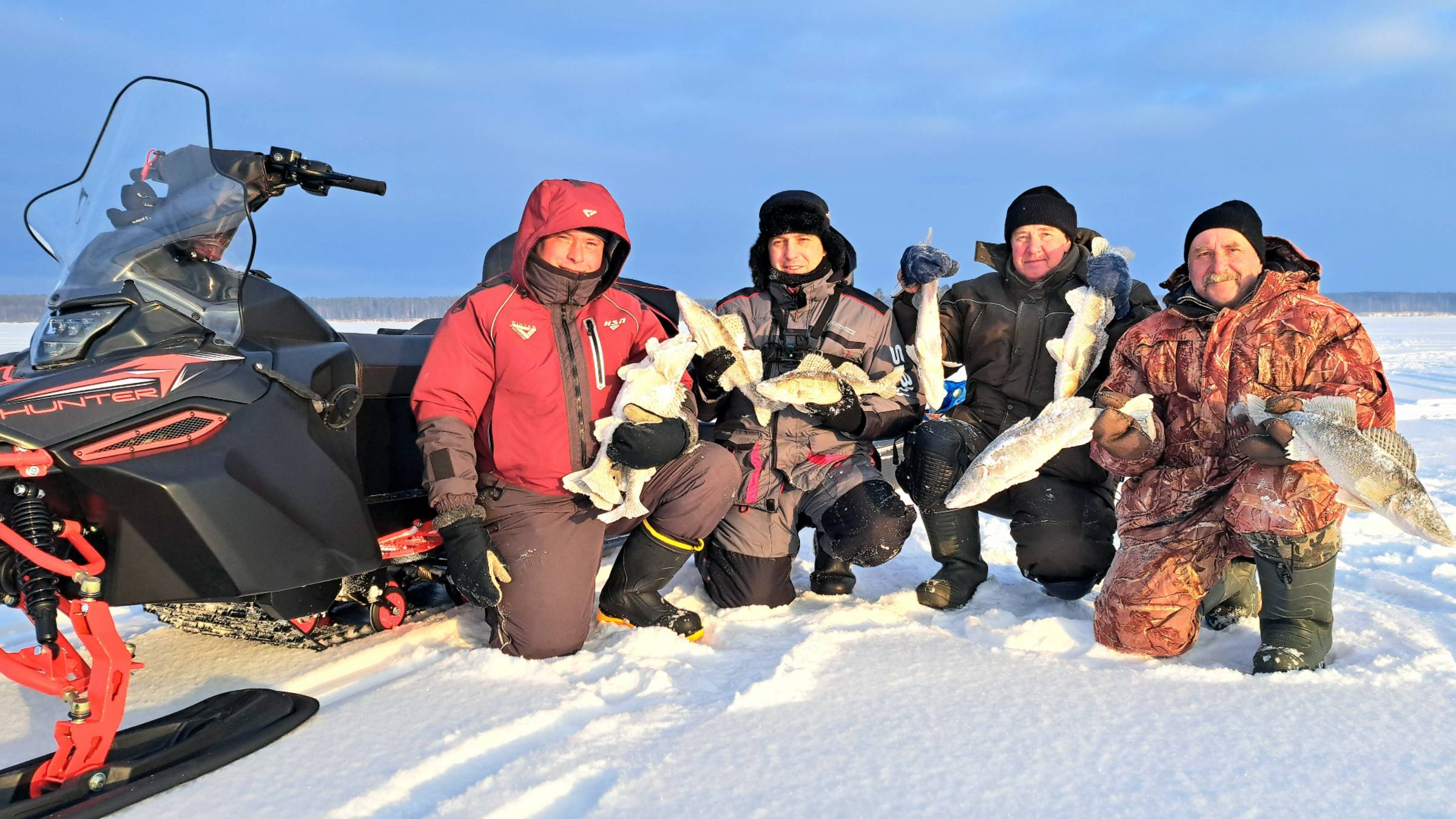 Рыбалка на Судака на Новом Снегоходе Ikudzo Hanter 650 LK 