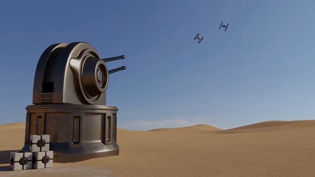 Star Wars - TIE Fighter attack. Blender animation смотреть онлайн