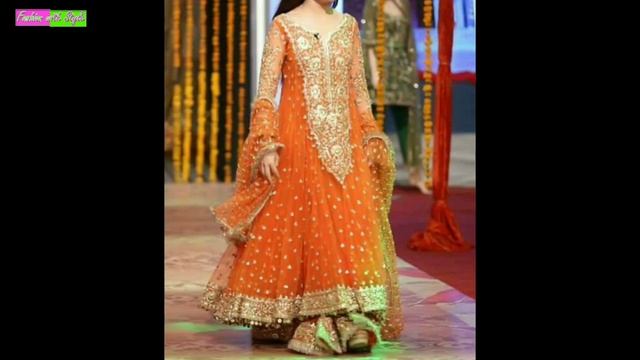 Orange colour anarkali suit ideas | Beautiful orange dress design |Orange color suit for partywear смотреть онлайн