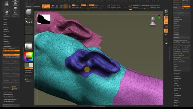 Zbrush Fundamentals - Lesson 5.2 | Polygroups final video #zbrush #zbrushtutorial #sculpting смотреть онлайн
