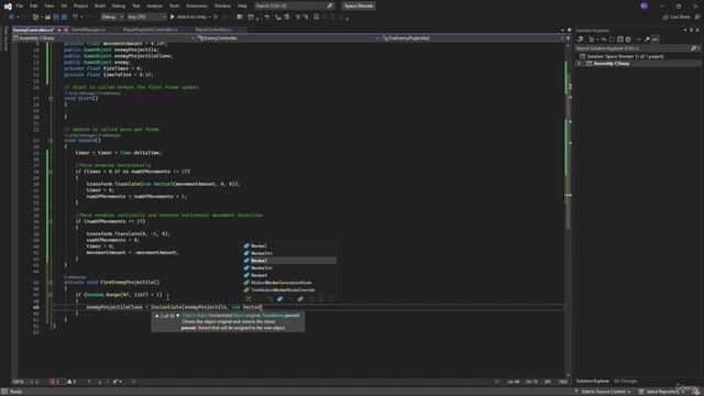 Creating a Space Invaders Game Using Unity and C# смотреть онлайн