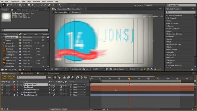 Precomposing layers after effect Tutorial (part 16) смотреть онлайн