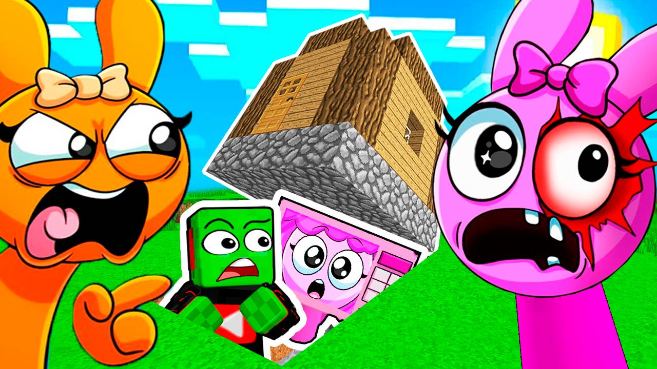 ПРЯЧУСЬ ПОД ДОМОМ с ЛИЛИ МИКРОВОЛНОКА от ПИНКИ и ОРЕН ХОРРОР СПРУНКИ В МАЙНКРАФТ смотреть онлайн