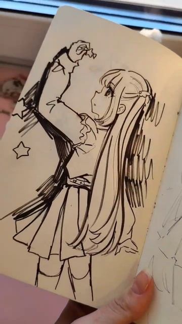 Говорят художники похожи на свои рисунки ✨ #арт #скетч #скетчбук #art #sketchbook #sketch смотреть онлайн