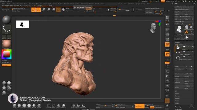 Eyes of Lamia | Goliath Gargoyles Sketch. Zbrush Sculpt Timelapse смотреть онлайн