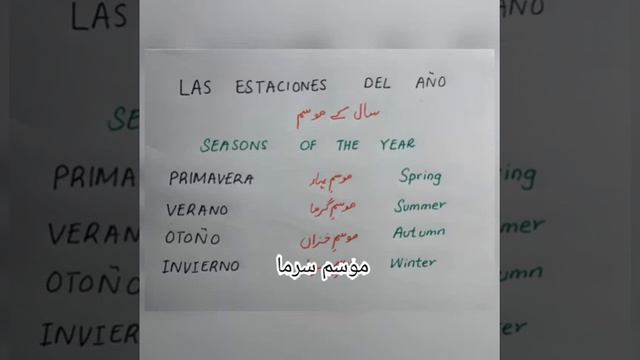 Seasons of the year in Spanish "Las estaciones del año en español " смотреть онлайн