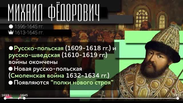 Династия Романовых. Даты правления и основные события. смотреть онлайн