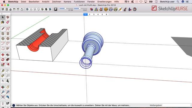 [SketchUp] - Eine Bohrung mit Profil erstellen | Tutorial смотреть онлайн
