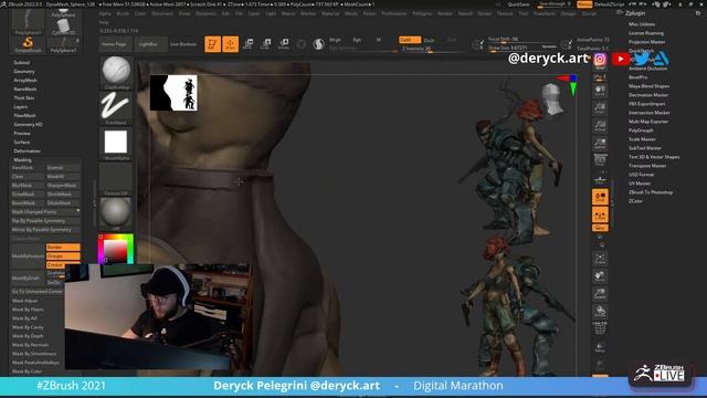 Digital Marathon - Deryck Pelegrini - ZBrush 2022 смотреть онлайн