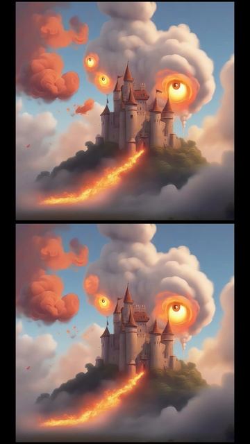 Тучка напала на замок. Найди все отличия!#игры #найдиотличия #загадка #тучка смотреть онлайн