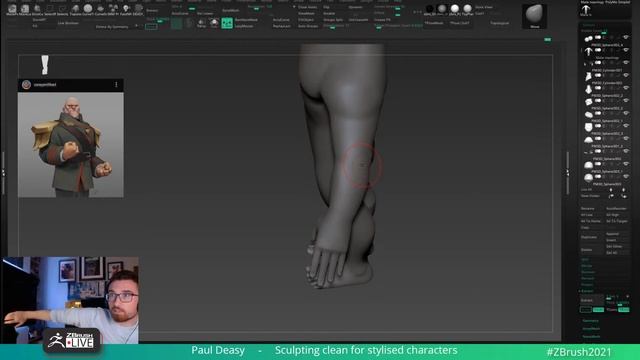 Sculpting Easy-Peasy with Paul Deasy - ZBrush 2021.7 смотреть онлайн