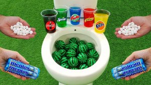 Мультики для малышей. Детский Эксперимент: Арбузные шарики против газировок. Детские мультики