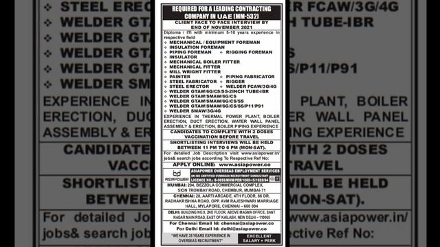 Assignment abroad times today, Gulf Job vacancy 2021,Gulf Jobs, Overseas Job opportunity 2021 смотреть онлайн