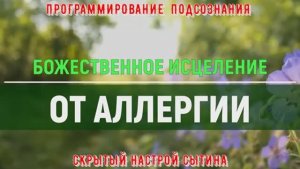 ИСЦЕЛЕНИЕ ОТ АЛЛЕРГИИ*СКРЫТЫЕ АФФИРМАЦИИ*НАСТРОЙ СЫТИНА*САБЛИМИНАЛ