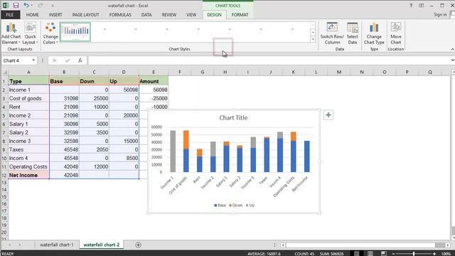 Create Waterfall Or Bridge Chart In Excel смотреть онлайн