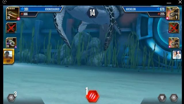 Jurassic World: The Game - Aquatic Player Duel Battle 83 - ARCHELON And HENODUS!