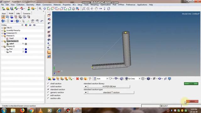 Hypermesh Tutorial: 1D Elements|| BAR, ROD and BEAM Elements | Line Mesh|CAE|Preprocessing смотреть онлайн