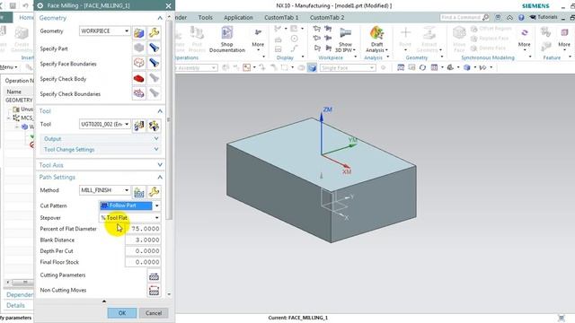 NX CAM FACING (FINISHING) смотреть онлайн