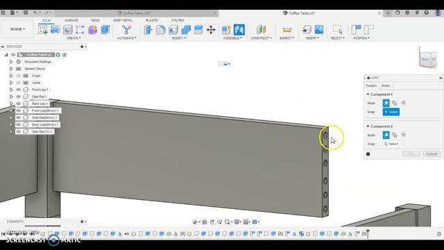 Coffee Table in Fusion 360 (Video 4) смотреть онлайн