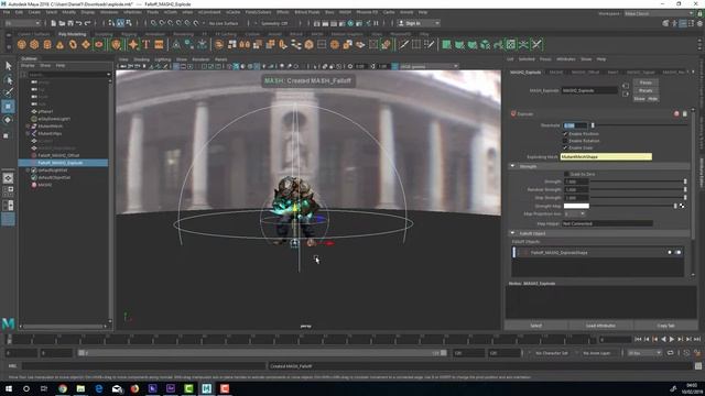 Maya 2018 - Mash Explode Tutorial смотреть онлайн