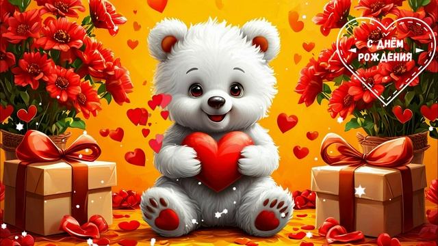 С Днем Рождения! Поздравление Открытка Видео смотреть онлайн