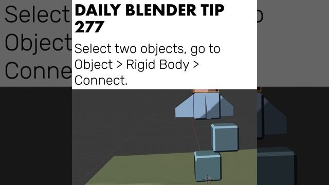 Daily Blender Tip 277 - Connect objects for simulations (Blender 2.8) смотреть онлайн
