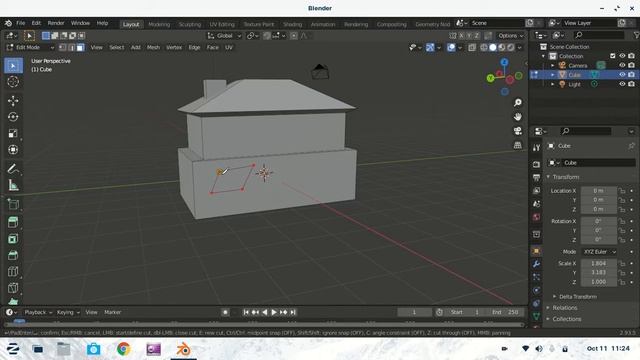 5 min Blender -Knife Subdivide смотреть онлайн