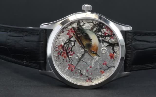 Часы серии Art Collection D 161.1 - Серебряная малиновка смотреть онлайн