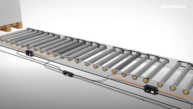 Interroll Intelligent Solutions Zero Pressure Accumulation for Pallet Conveyors Animation, english смотреть онлайн