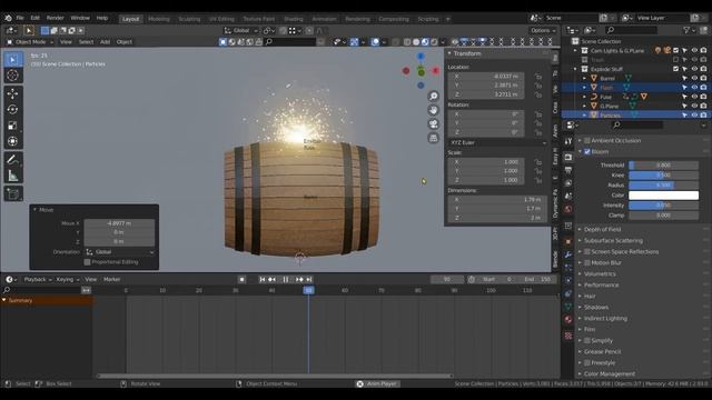 Blender 2.93 - Low Poly Gunpowder Explosion Tutorial смотреть онлайн
