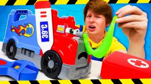 Автовоз заболел!  Как его вылечить? Видео про машинки для мальчиков