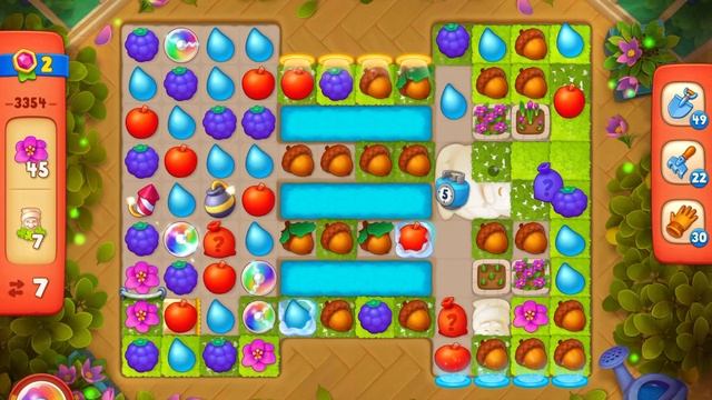 GardenScapes Level 3354 No Boosters (16 Moves)