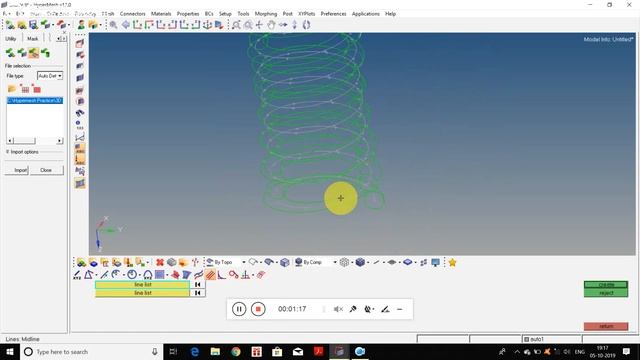 Meshing a spring in hyperworks смотреть онлайн