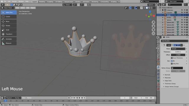Crown Blender Tutorial смотреть онлайн