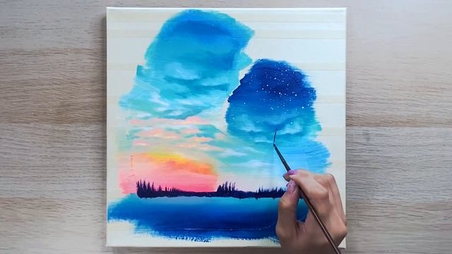 Forever | Silhouette Art | Acrylic Painting | Daily Art #41