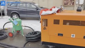 Комплект пескоструйного оборудования с дизельным компрессором.