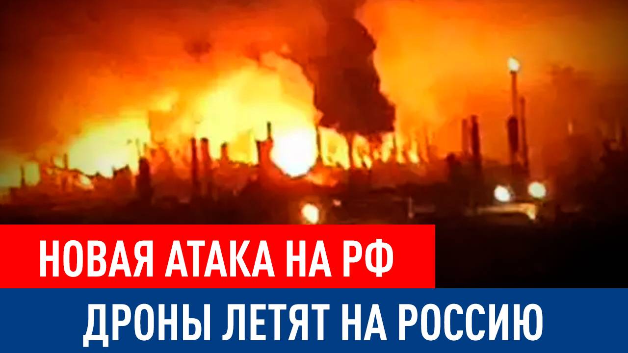 Массированная атака дронов на Россию