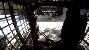 Bobcat S 850 Skid steer Snow work with Go Pro