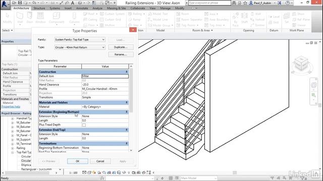 29) Adding extensions to railing. [REVIT] смотреть онлайн