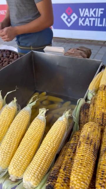 Turkey Istanbul Vendor Selling sweetcorn and Chestnuts 🌰😋 #shortsvideo #youtubeshorts смотреть онлайн
